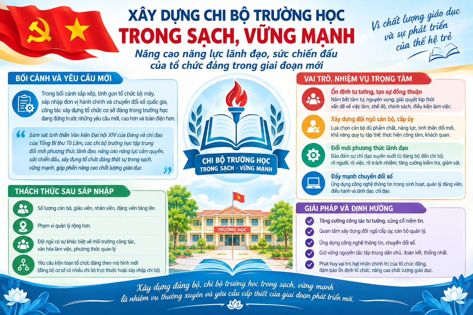 Xây dựng Đảng bộ trường THCS Phương Thạnh trong sạch, vững mạnh – Nâng cao năng lực lãnh đạo, sức chiến đấu của tổ chức đảng trong giai đoạn mới