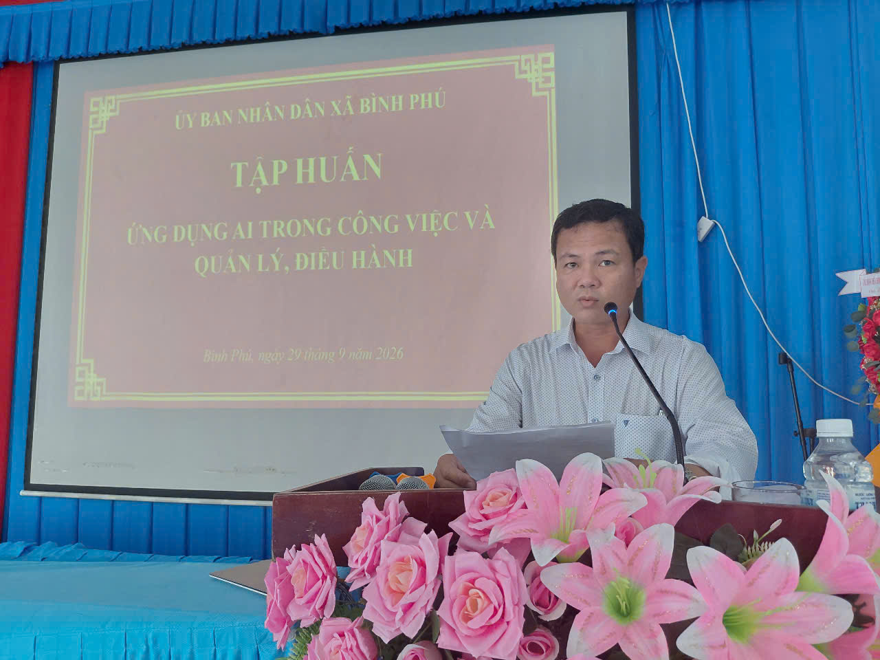 Bình Phú tổ chức tập huấn ứng dụng công nghệ AI và kỹ năng số cho doanh nghiệp, hợp tác xã, hộ kinh doanh