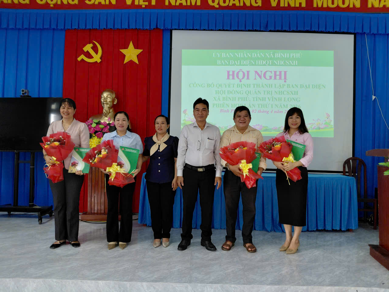 BÌNH PHÚ CÔNG BỐ QUYẾT ĐỊNH THÀNH LẬP BAN ĐẠI DIỆN HỘI ĐỒNG QUẢN TRỊ NGÂN HÀNG CHÍNH SÁCH XÃ HỘI