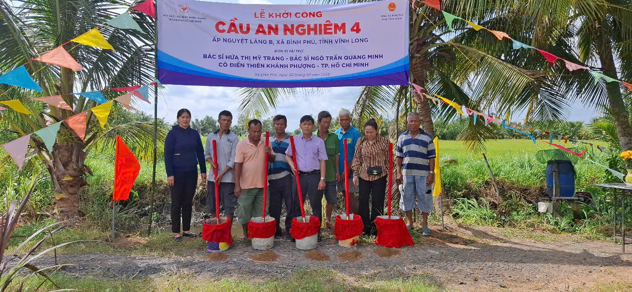 Bình Phú  tổ chức lễ khởi công xây dựng cầu giao thông nông thôn An Nghiêm 4